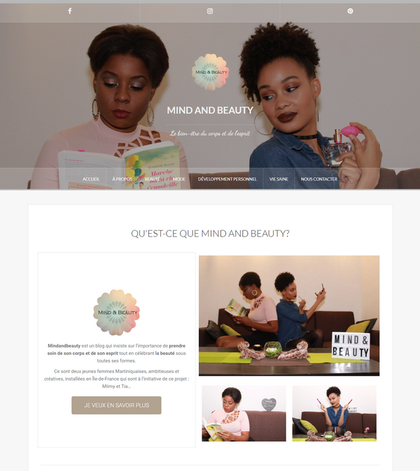 Création Blog & rédactions articles Mind and beauty