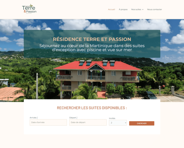 Création site location hébergements Terre et Passion