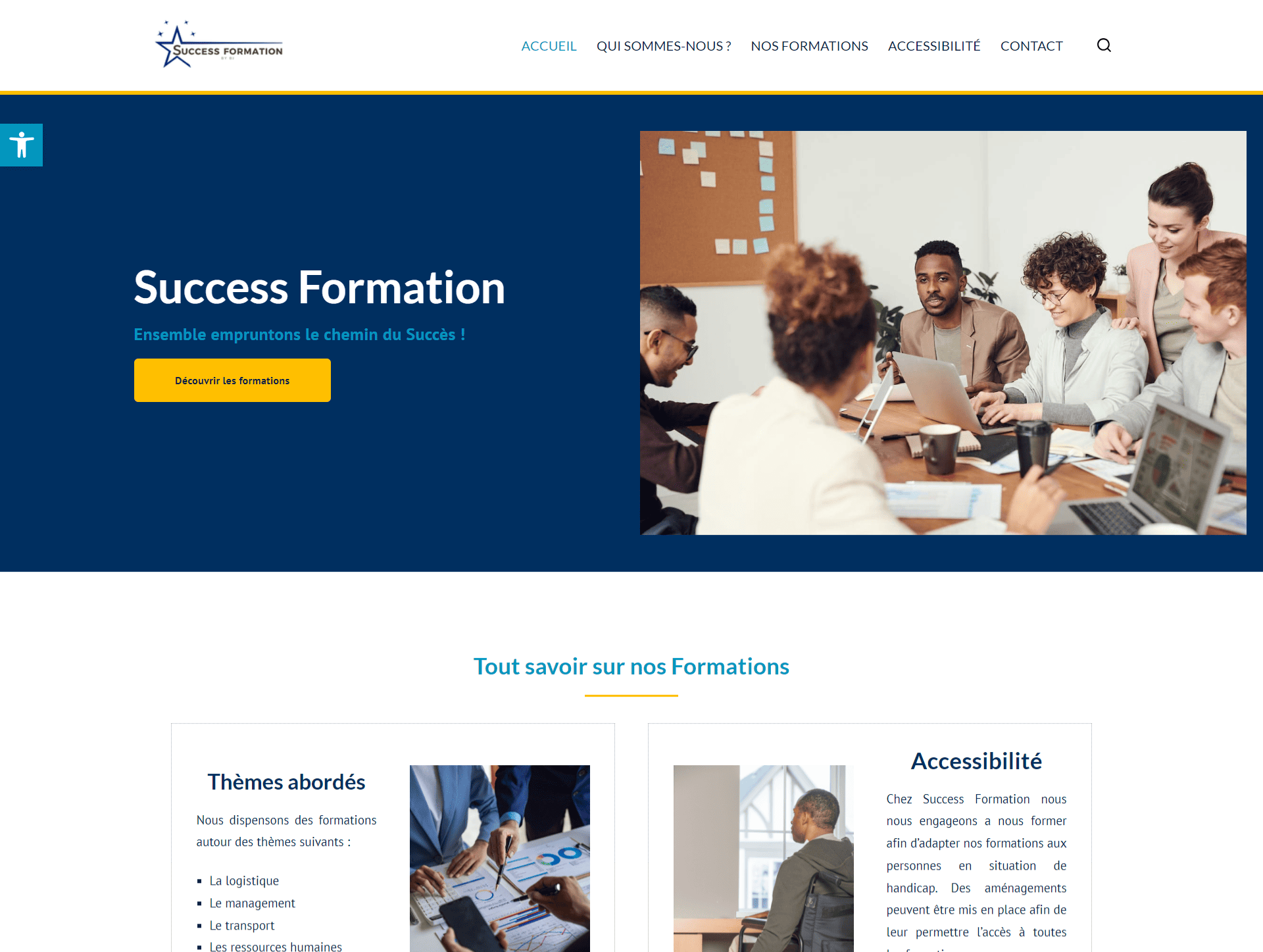 Création site vitrine Success Formation