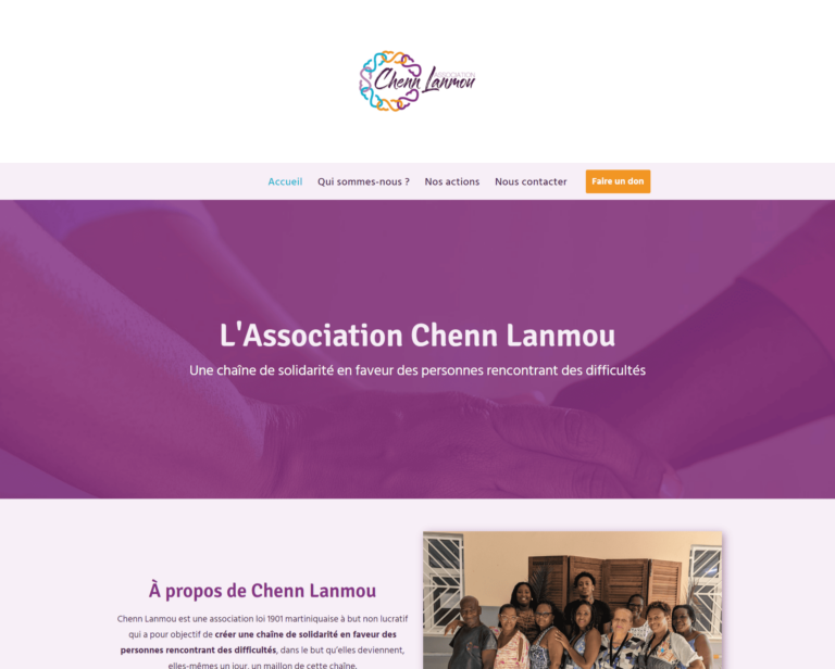 Création site vitrine Association Chenn Lanmou