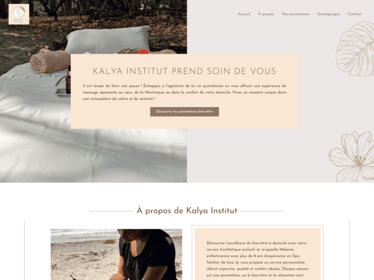 Création site One page Kalya Institut