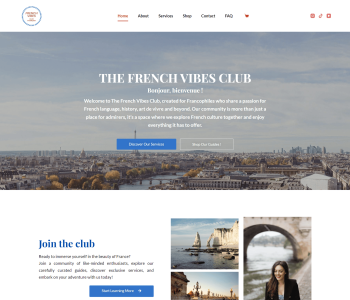 Création site et Shop The French Vibes Club