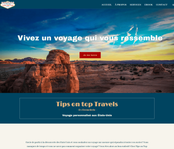 Création site & Page de vente Tips on Top Travels