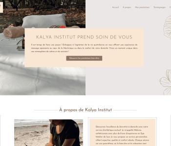 Création site One page Kalya Institut